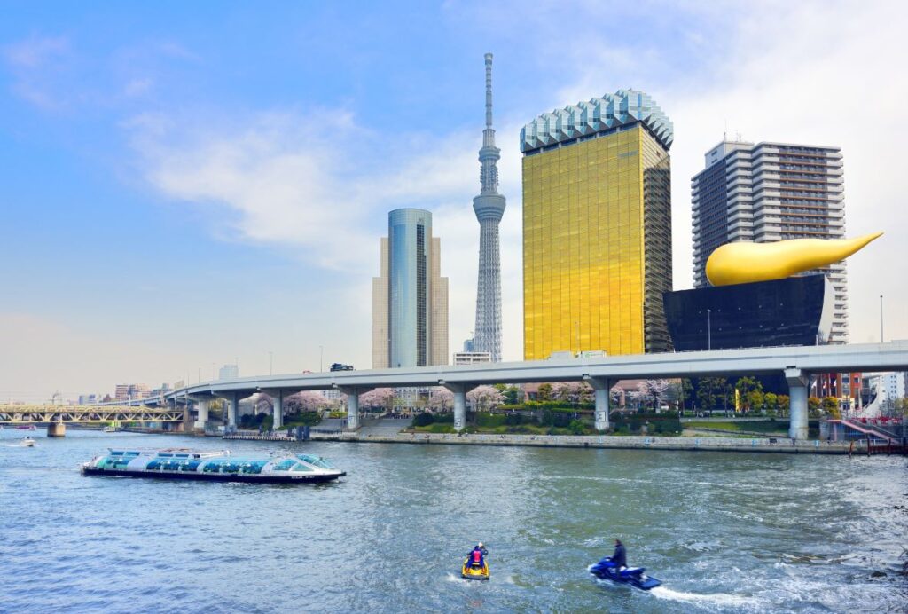 River Pier Azumabashi Sumida river