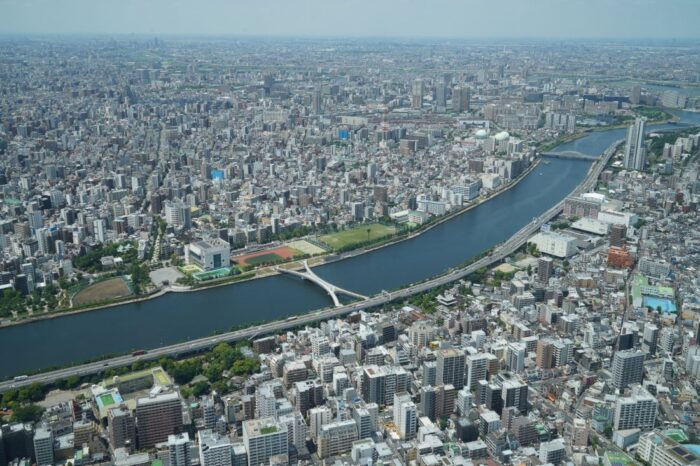 Scenery from Tokyo SkyTree Sumida River