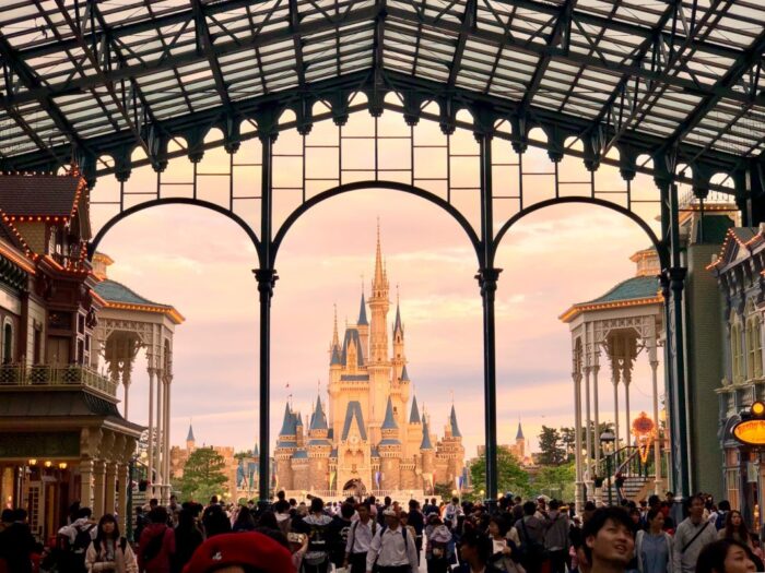 Sunset at Tokyo Disneyland