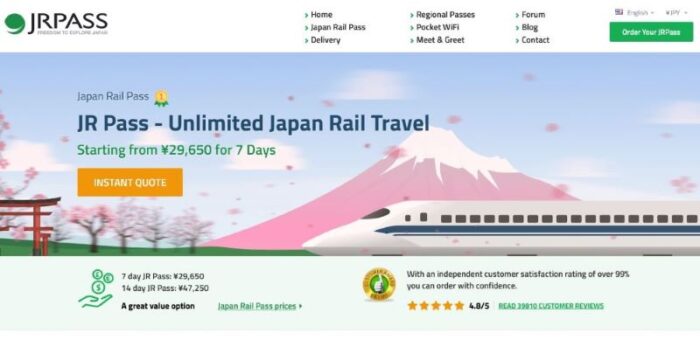 Buying A Japan Rail Pass From Jrpass Com