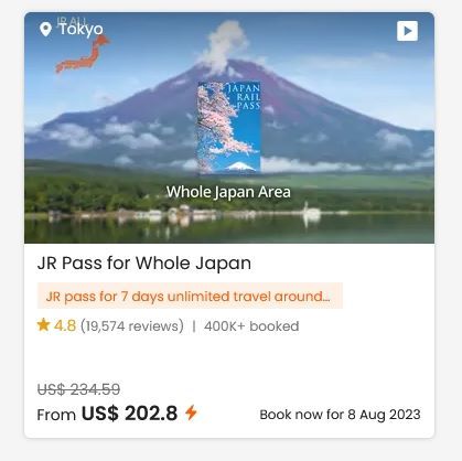 Klook Discount Coupon For Japan Rail Pass