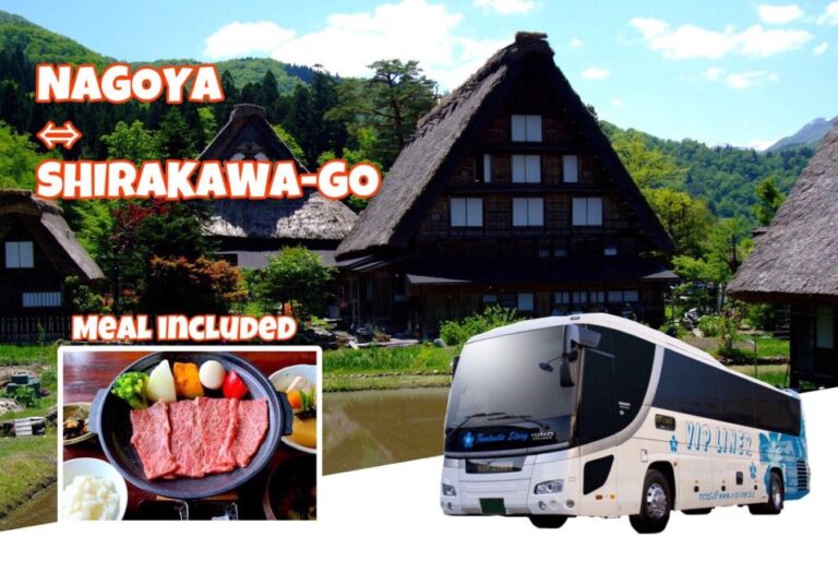 Round Way Bus From Nagoya to Shirakawa-Go W/ Hida Beef Lunch